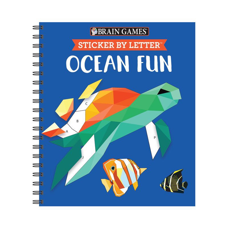 slide 1 of 5, Brain Games - Sticker by Letter: Ocean Fun (Sticker Puzzles - Kids Activity Book) - by Publications International Ltd, 1 ct