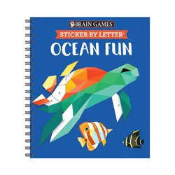 Brain Games - Sticker by Letter: Ocean Fun (Sticker Puzzles - Kids Activity Book) - by Publications International Ltd