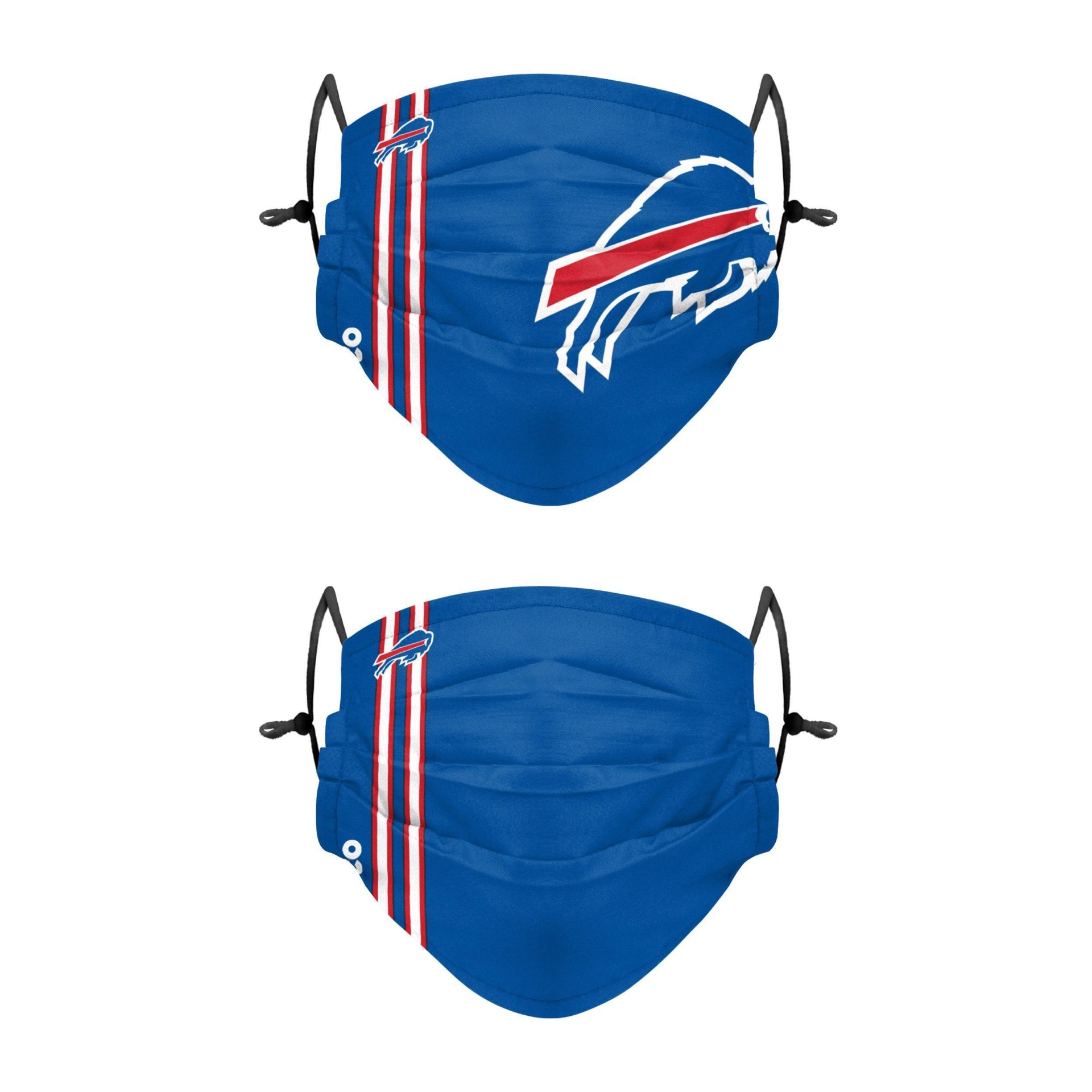 slide 1 of 1, NFL Buffalo Bills Adult Gameday Adjustable Face Covering, 2 ct