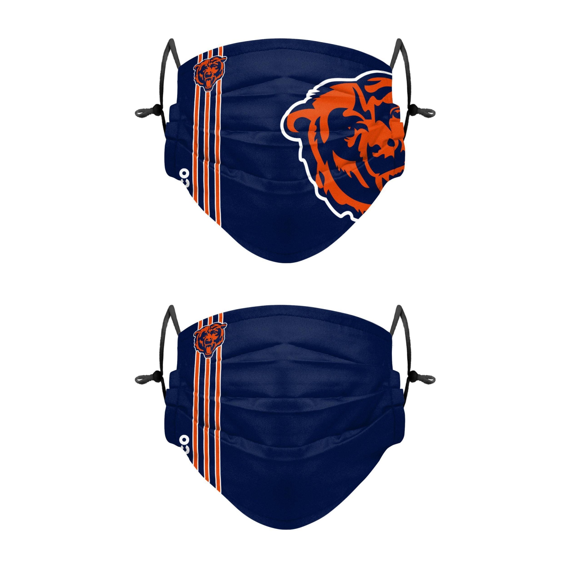 slide 1 of 1, NFL Chicago Bears Adult Gameday Adjustable Face Covering, 2 ct