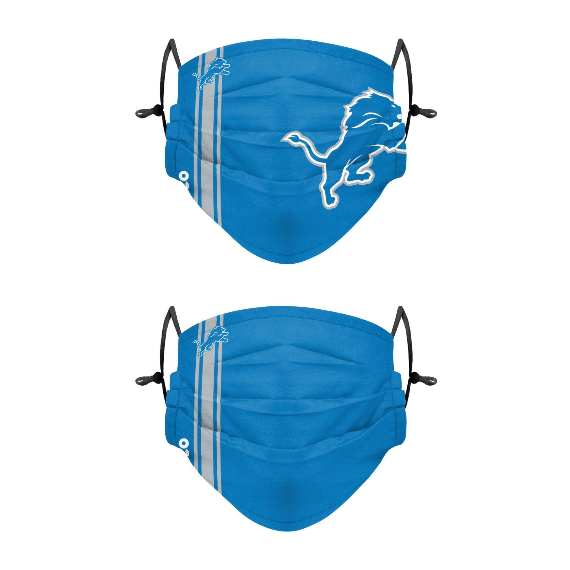 slide 1 of 1, NFL Detroit Lions Adult Gameday Adjustable Face Covering, 2 ct