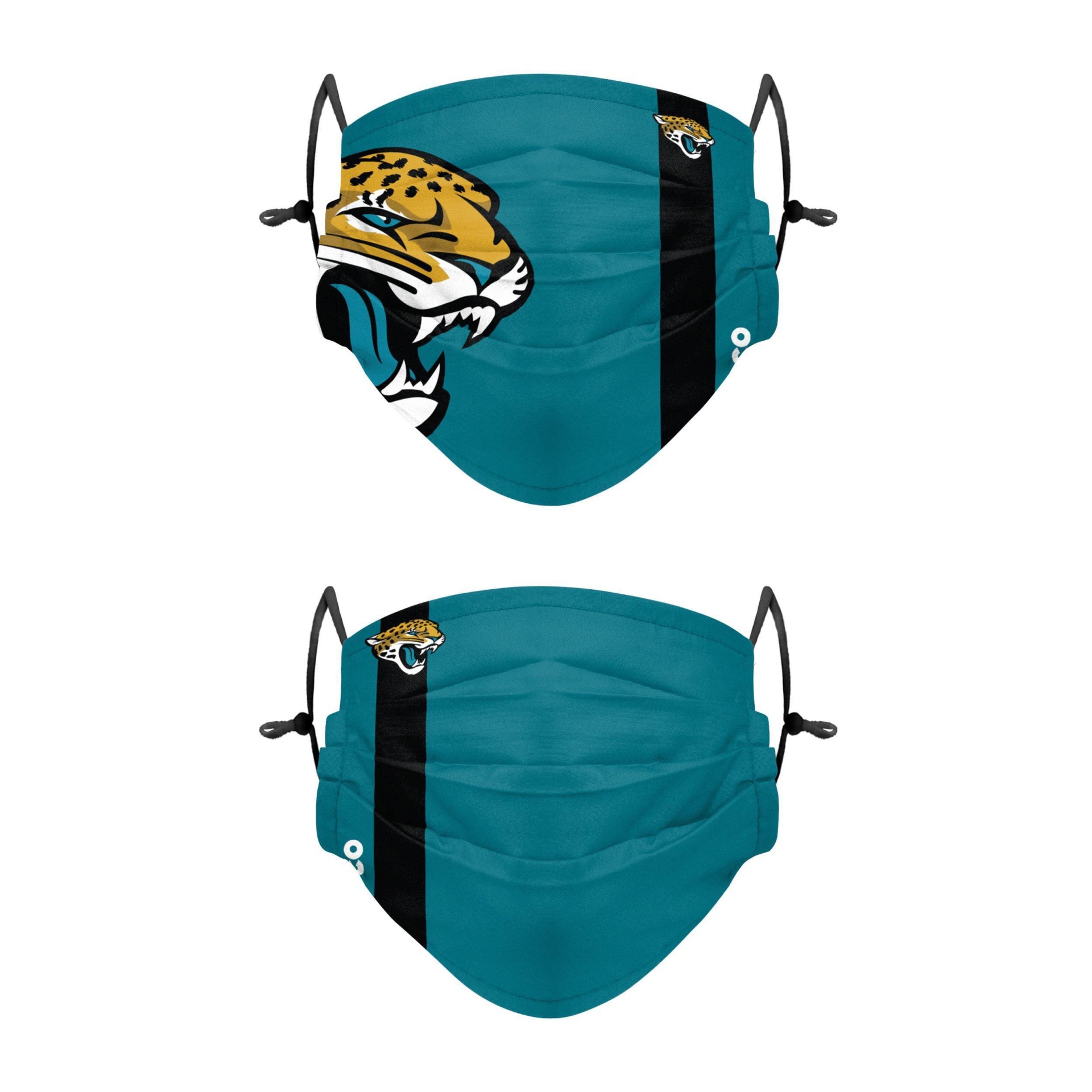 slide 1 of 1, NFL Jacksonville Jaguars Adult Gameday Adjustable Face Covering, 2 ct