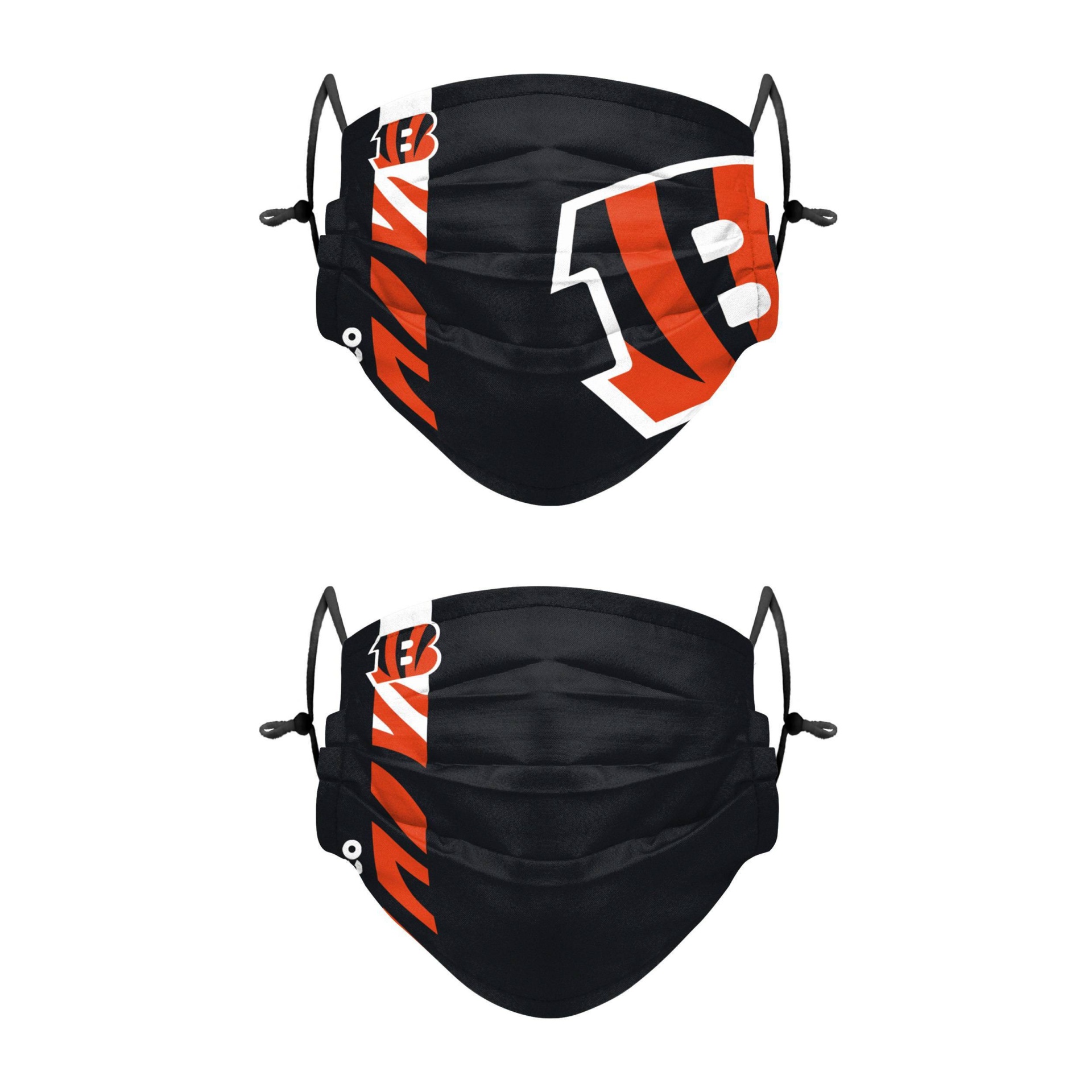 slide 1 of 1, NFL Cincinnati Bengals Youth Gameday Adjustable Face Covering, 2 ct