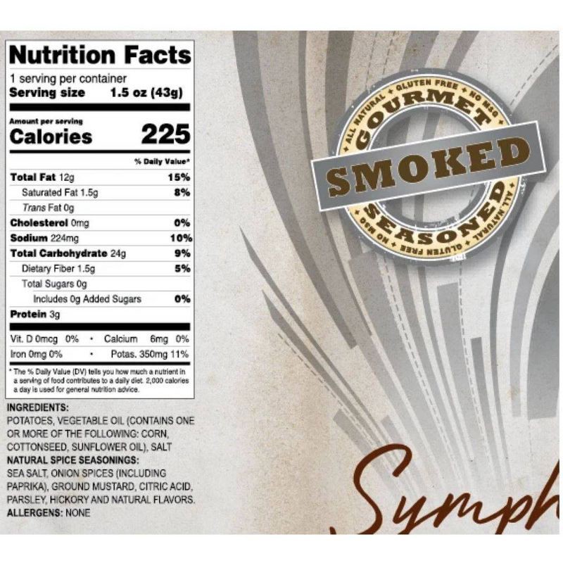 slide 2 of 3, Symphony Chips Symphony Smoked Gourmet seasoned All-Natural Potato Chips - 7oz, 7 oz