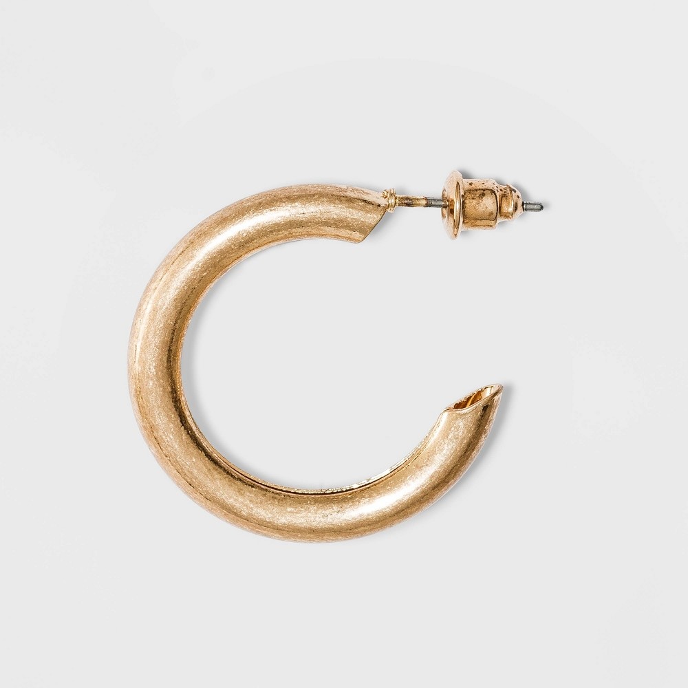 slide 2 of 2, Tubular Hoop Earring Set 3pc - Universal Thread, 3 ct