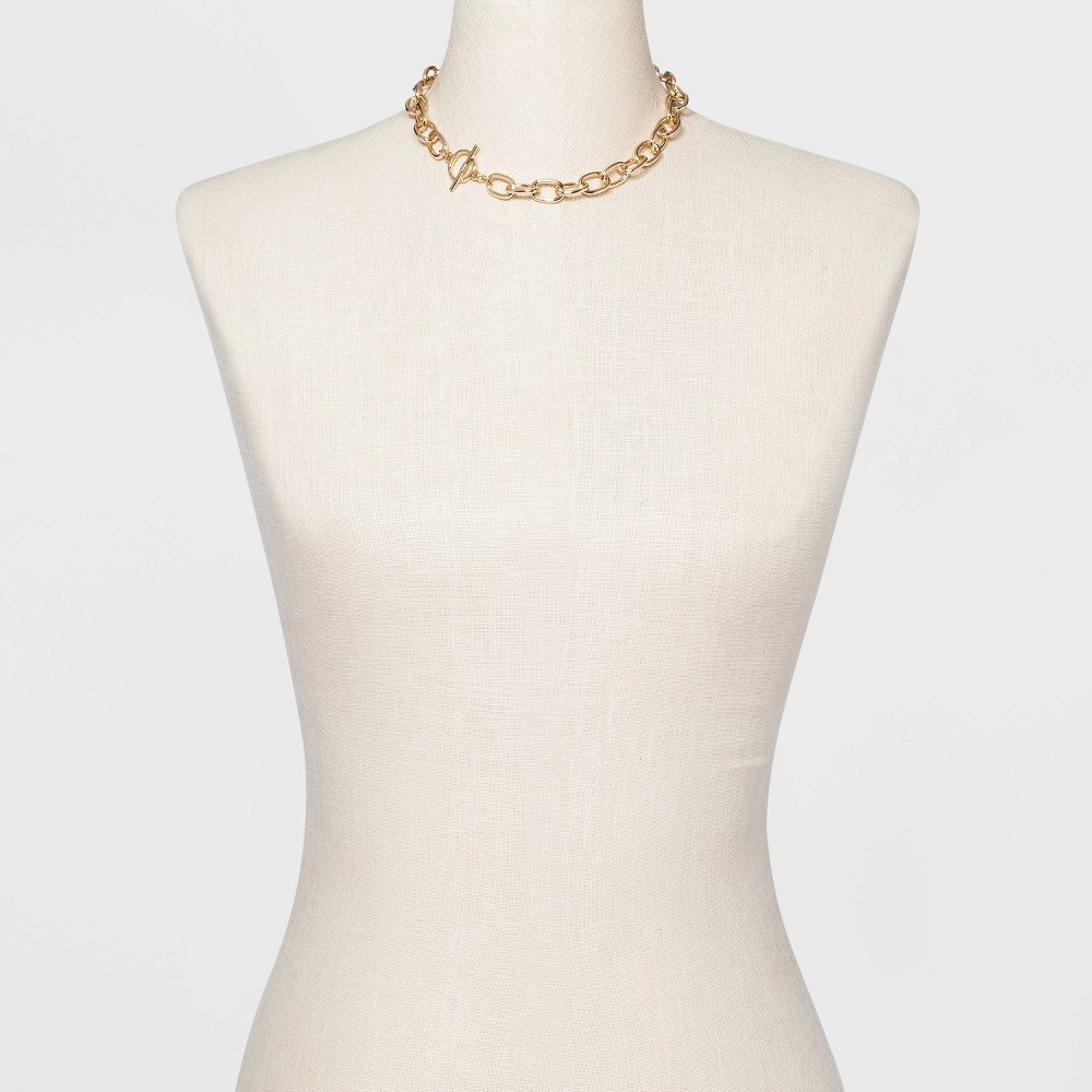 slide 2 of 3, Toggle Chain Necklace - A New Day Gold, 1 ct