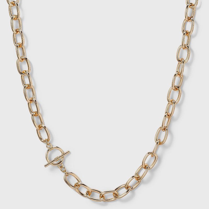 slide 1 of 1, Toggle Chain Necklace - A New Day Gold, 1 ct