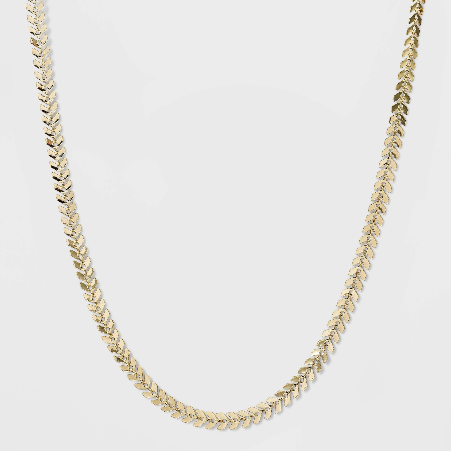 slide 1 of 2, Fishbone Chain Necklace - A New Day Gold, 1 ct