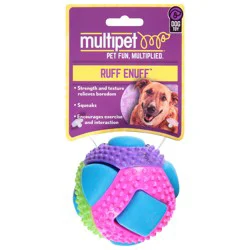 MultiPet Ruff Enuff Assorted Theo Squeaker Ball Dog Toy 1 ea