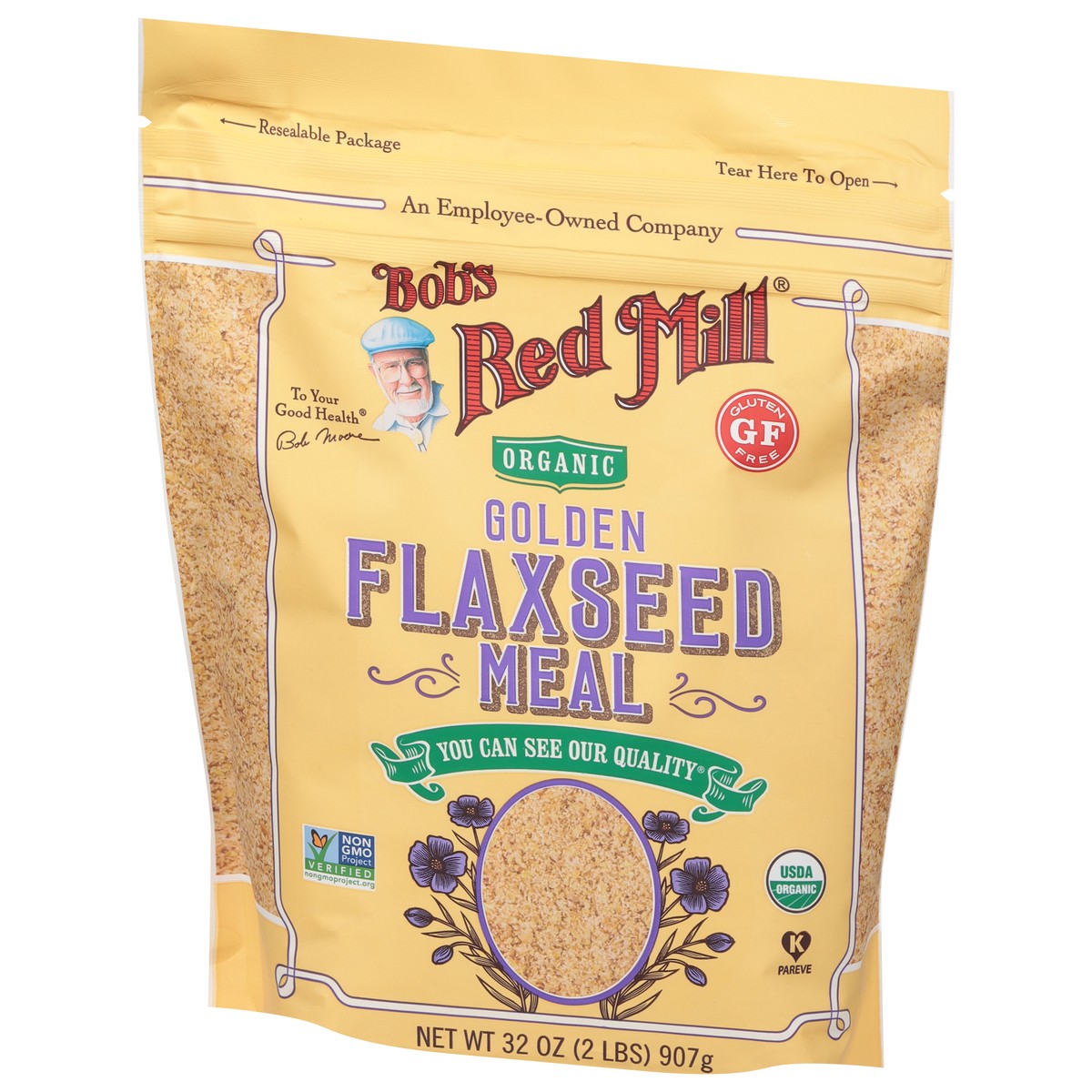 slide 3 of 9, Bob's Red Mill Golden Organic Flaxseed Meal, 32 oz