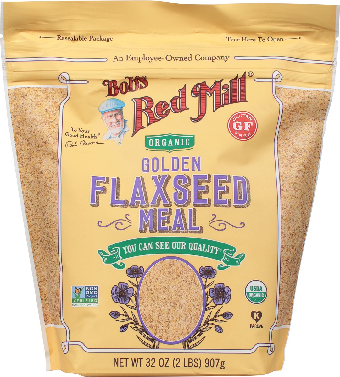 slide 6 of 9, Bob's Red Mill Golden Organic Flaxseed Meal, 32 oz