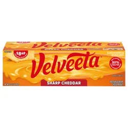 Velveeta Sharp Cheddar Pasteurized Recipe Cheese Product, 32 oz Block