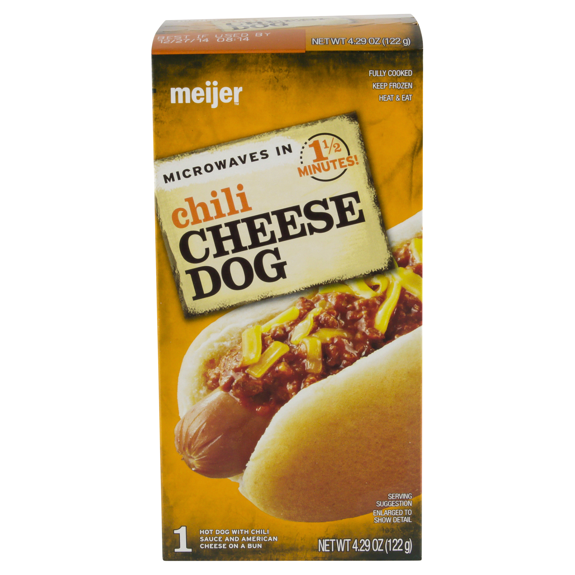 slide 1 of 5, MEIJER Chili Cheese Dog, 4.29 oz