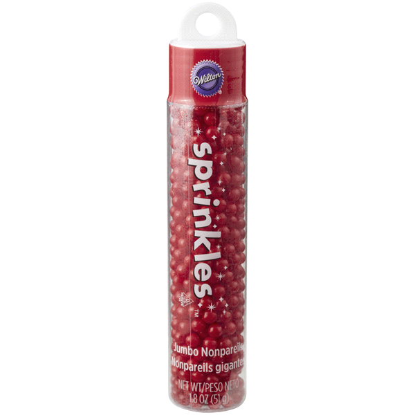 slide 1 of 4, Wilton Red Jumbo Nonpareils Sprinkle Tube, 1.8 oz