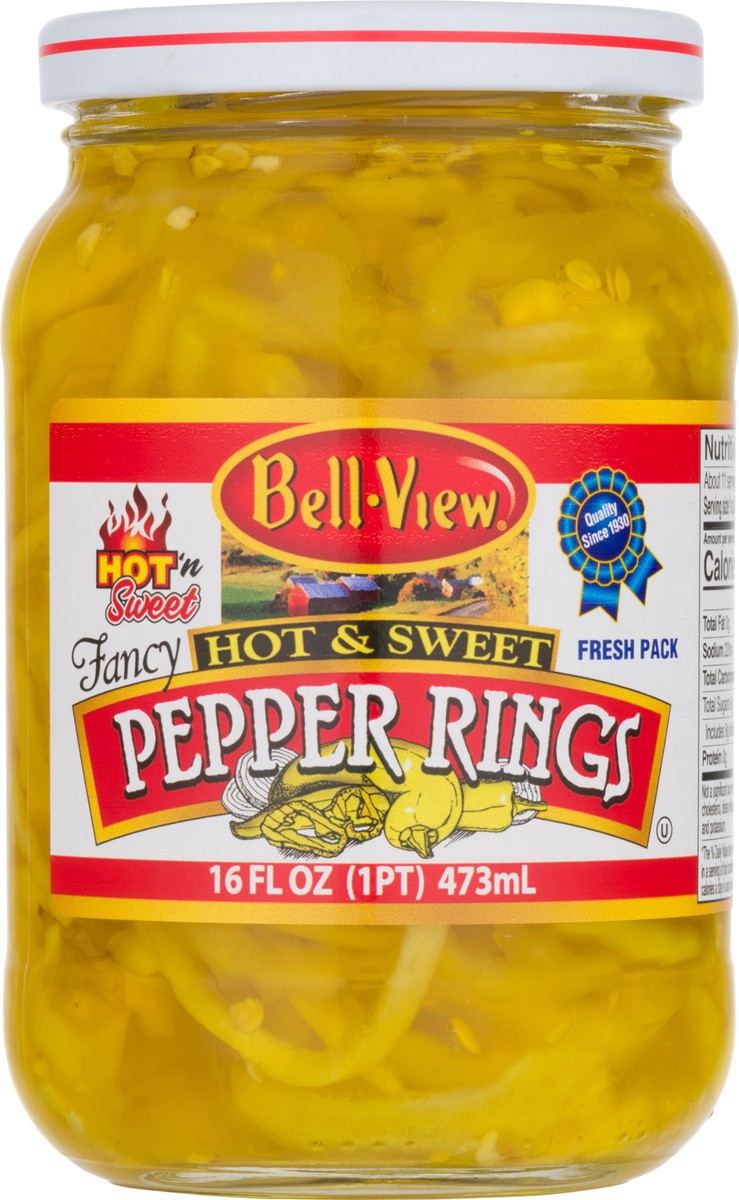 slide 5 of 12, Bell-View Fresh Pack Hot & Sweet Pepper Rings 16 oz, 16 oz