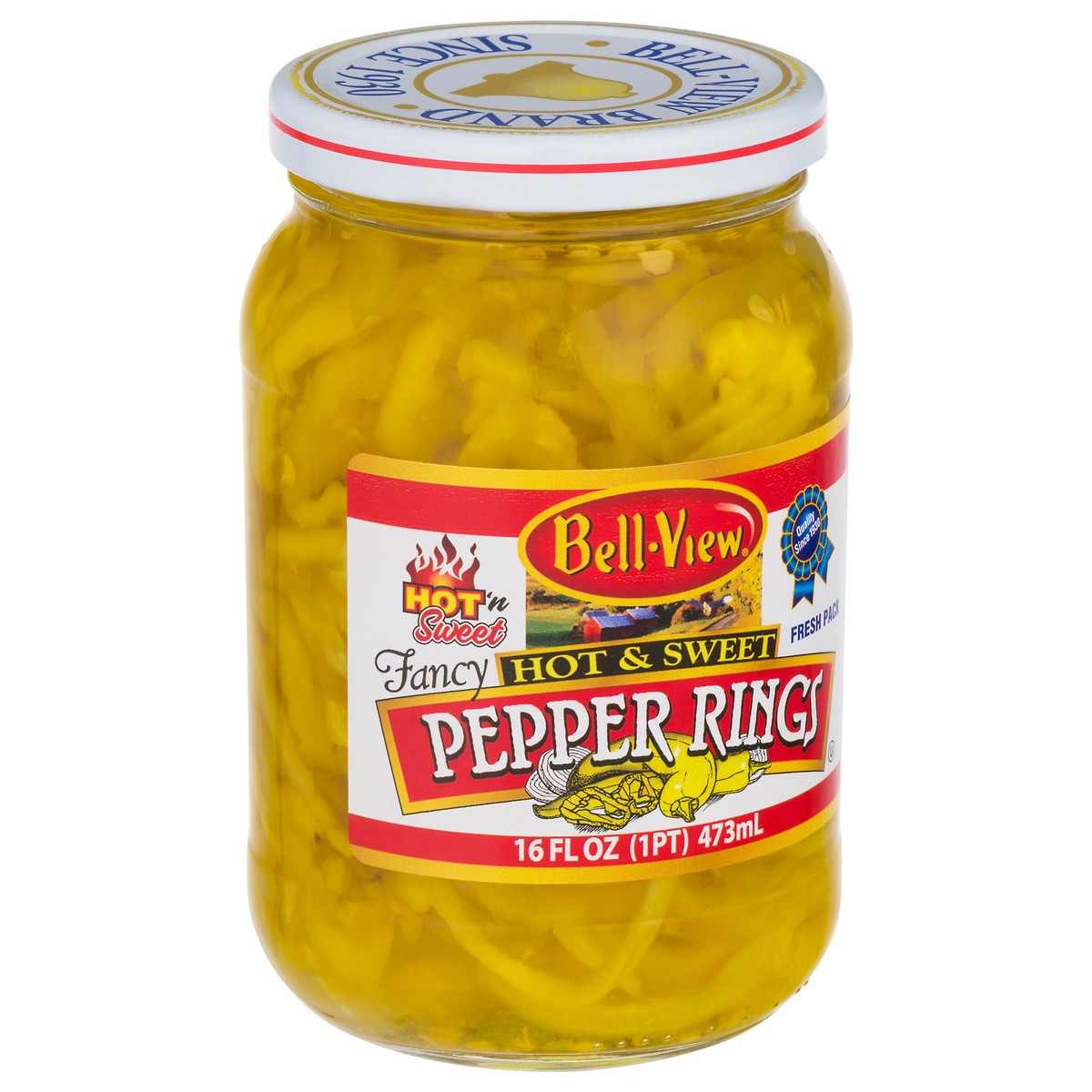 slide 3 of 12, Bell-View Fresh Pack Hot & Sweet Pepper Rings 16 oz, 16 oz