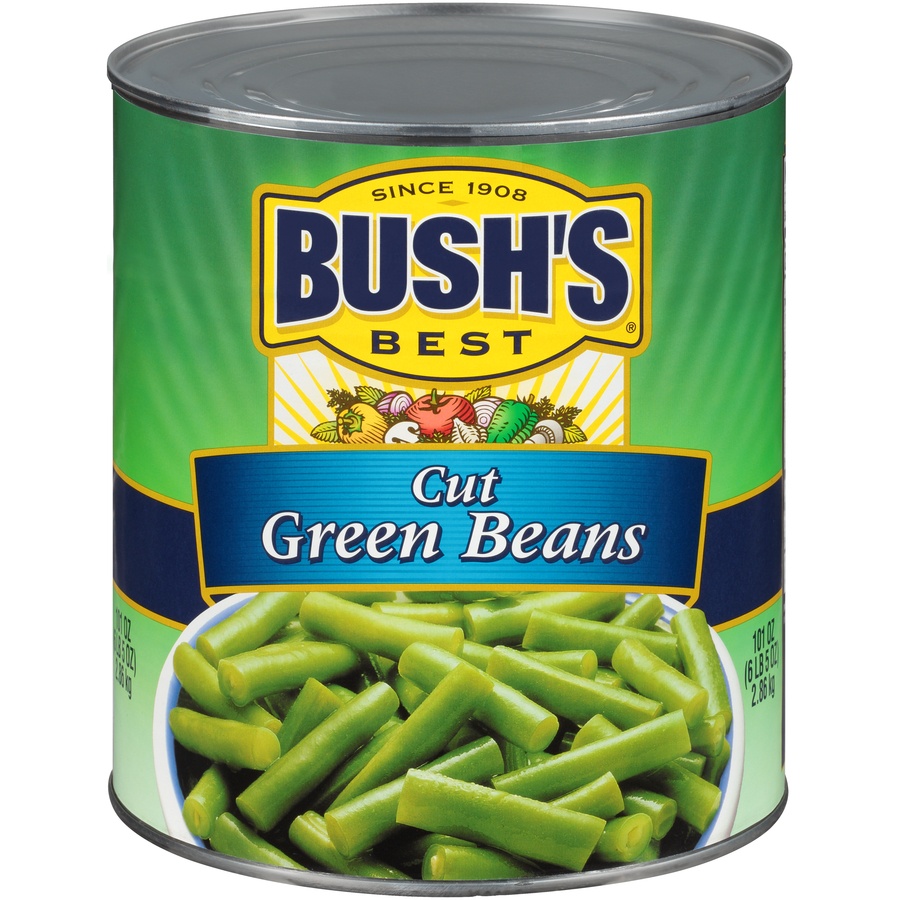 slide 1 of 1, Bush Cut Green Beans, 101 oz