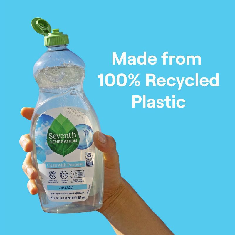 slide 10 of 11, Seventh Generation Free & Clear Liquid Dish Soap - 19 fl oz, 19 fl oz