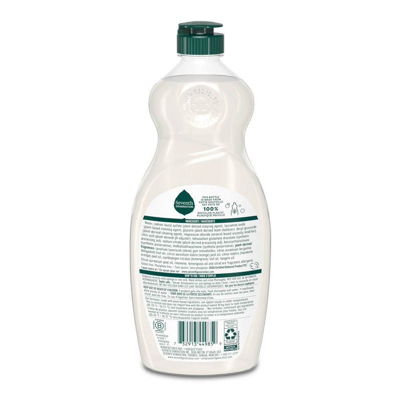 slide 2 of 9, Seventh Generation Lemongrass & Clementine Dish Liquid Soap - 19 fl oz, 19 fl oz