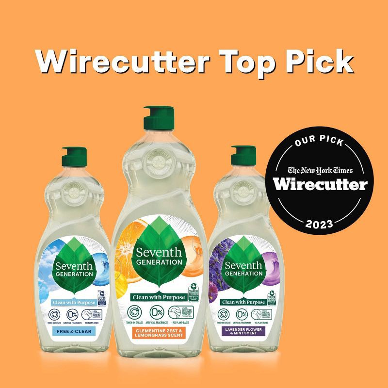 slide 4 of 9, Seventh Generation Lemongrass & Clementine Dish Liquid Soap - 19 fl oz, 19 fl oz