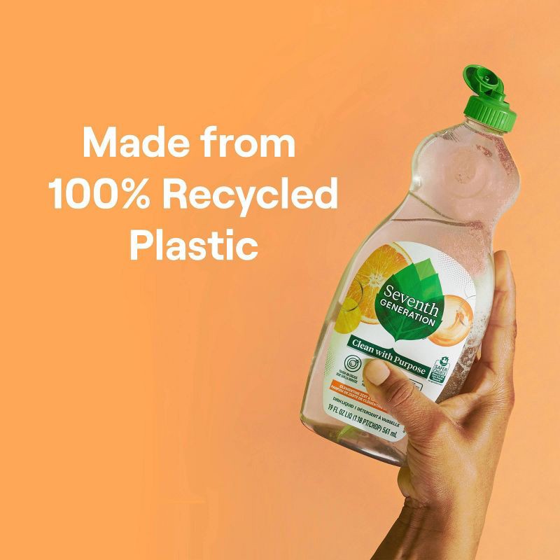 slide 8 of 9, Seventh Generation Lemongrass & Clementine Dish Liquid Soap - 19 fl oz, 19 fl oz