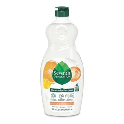 Seventh Generation Lemongrass & Clementine Dish Liquid Soap - 19 fl oz