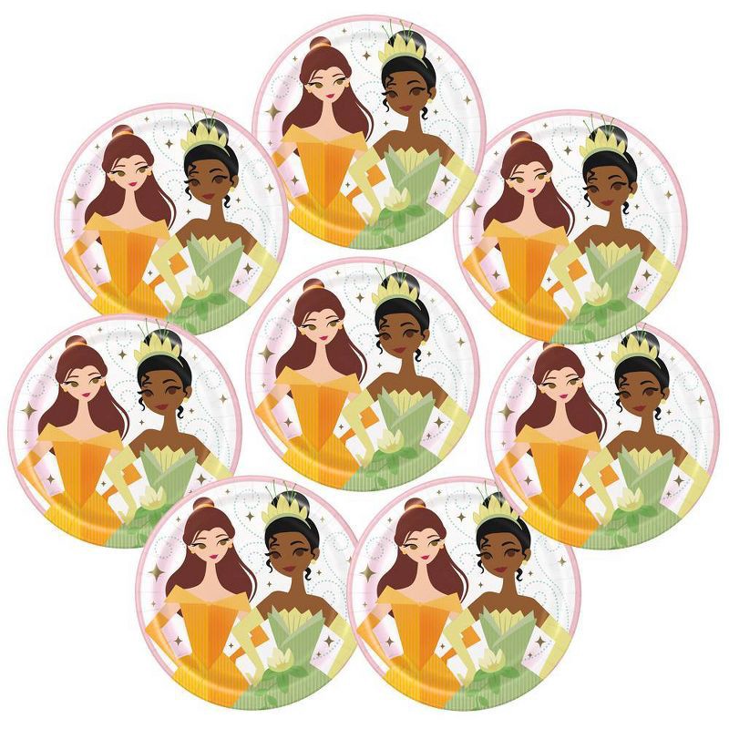 slide 2 of 3, Disney Princess 7" 8ct Paper Plates, 8 ct