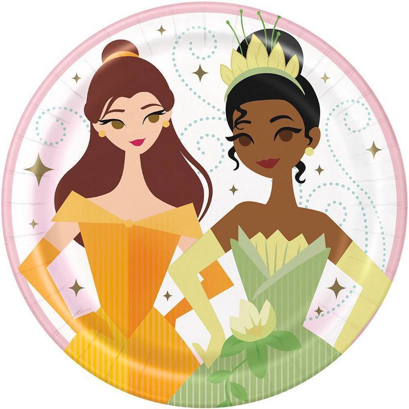 slide 1 of 3, Disney Princess 7" 8ct Paper Plates, 8 ct