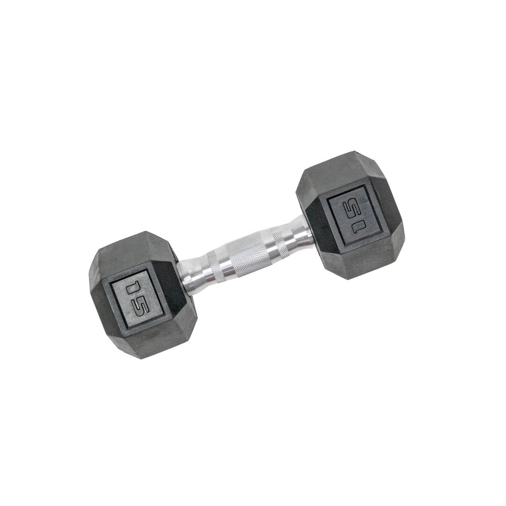 slide 3 of 8, Tru Grit Hex Dumbbell - 15lbs, 15 lb