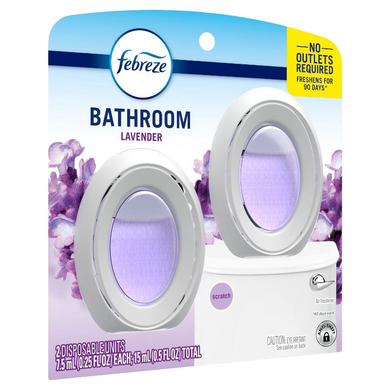 slide 4 of 6, Febreze Light Lavender Bathroom Air Freshener - 2ct, 2 ct