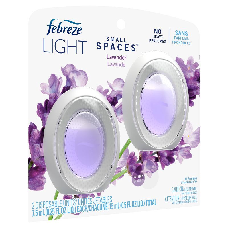 slide 10 of 12, Febreze Light Small Spaces Air Freshener - Lavender - 2pk, 2 ct