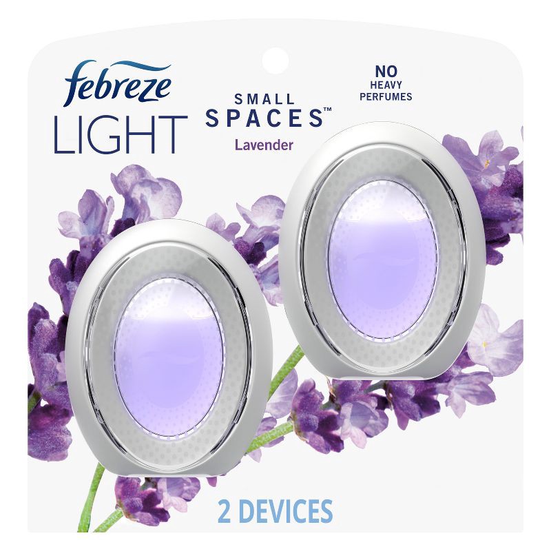 slide 11 of 12, Febreze Light Small Spaces Air Freshener - Lavender - 2pk, 2 ct