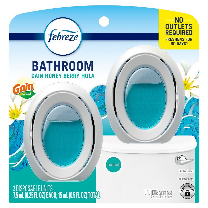slide 10 of 14, Febreze Honeyberry Hula Bathroom Air Freshener - 2ct, 2 ct