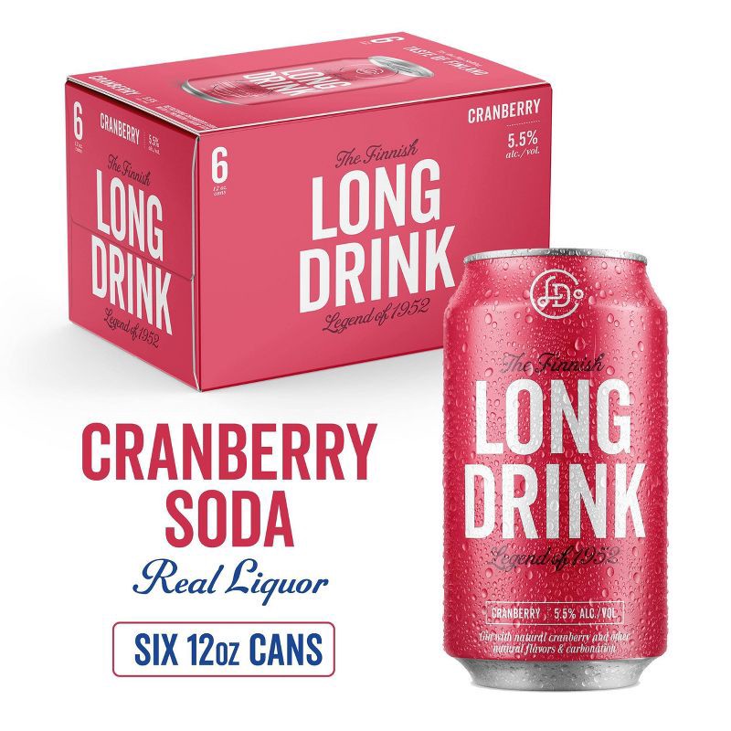 slide 4 of 7, The Finnish Long Drink Cranberry - 6pk/355ml Cans, 6 ct, 355 ml