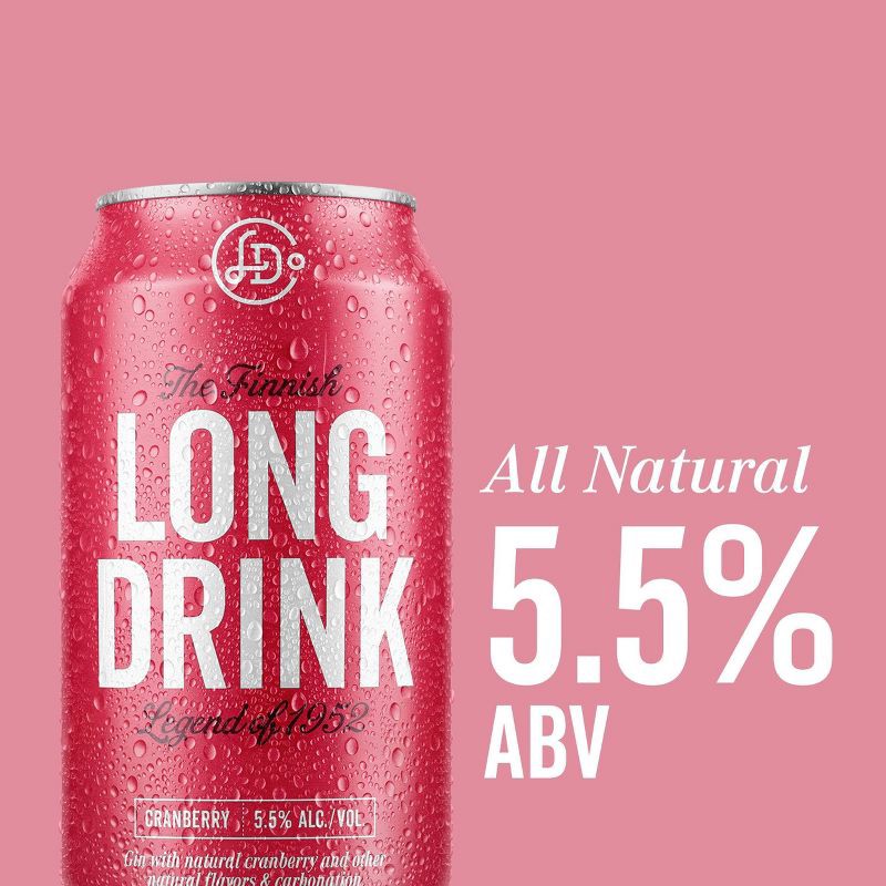 slide 5 of 7, The Finnish Long Drink Cranberry - 6pk/355ml Cans, 6 ct, 355 ml