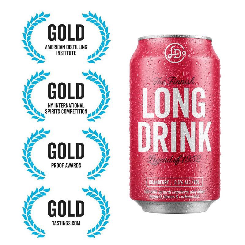 slide 6 of 7, The Finnish Long Drink Cranberry - 6pk/355ml Cans, 6 ct, 355 ml