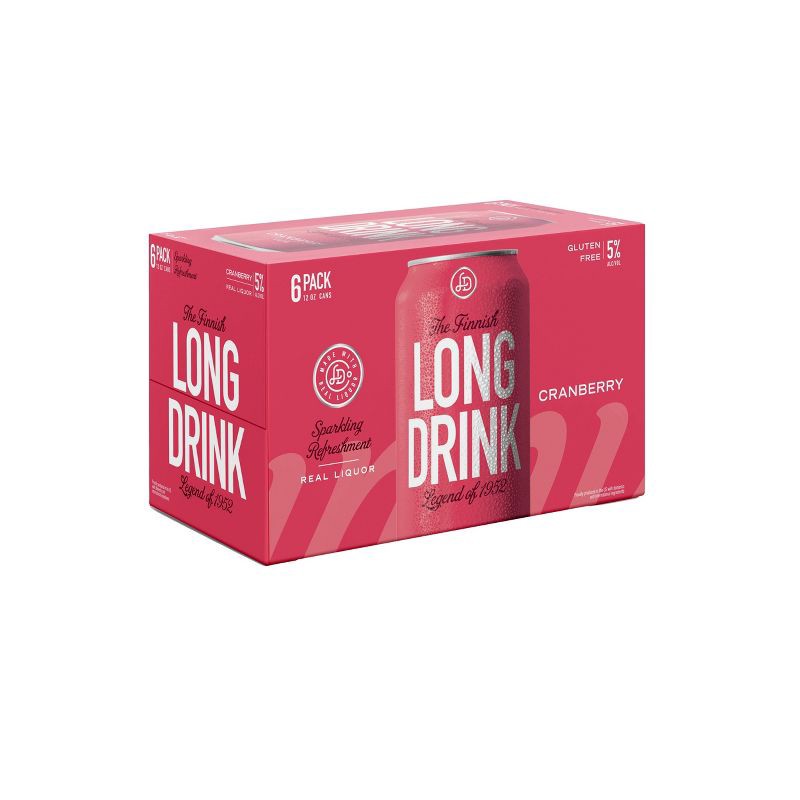 slide 1 of 7, The Finnish Long Drink Cranberry - 6pk/355ml Cans, 6 ct, 355 ml