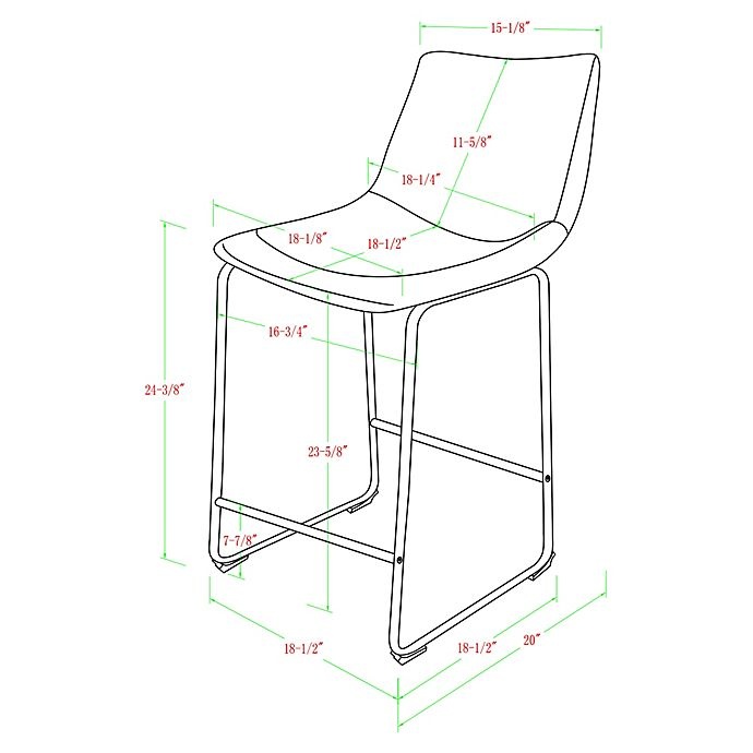 slide 3 of 6, Forest Gate Faux Leather Counter Stool - Brown, 2 ct