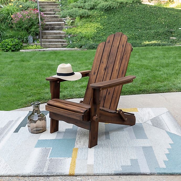 slide 10 of 10, Forest Gate Eagleton Acacia Folding Adirondack Chair - Dark Brown, 1 ct