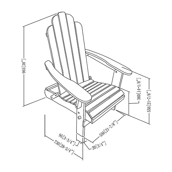 slide 9 of 10, Forest Gate Eagleton Acacia Folding Adirondack Chair - Dark Brown, 1 ct