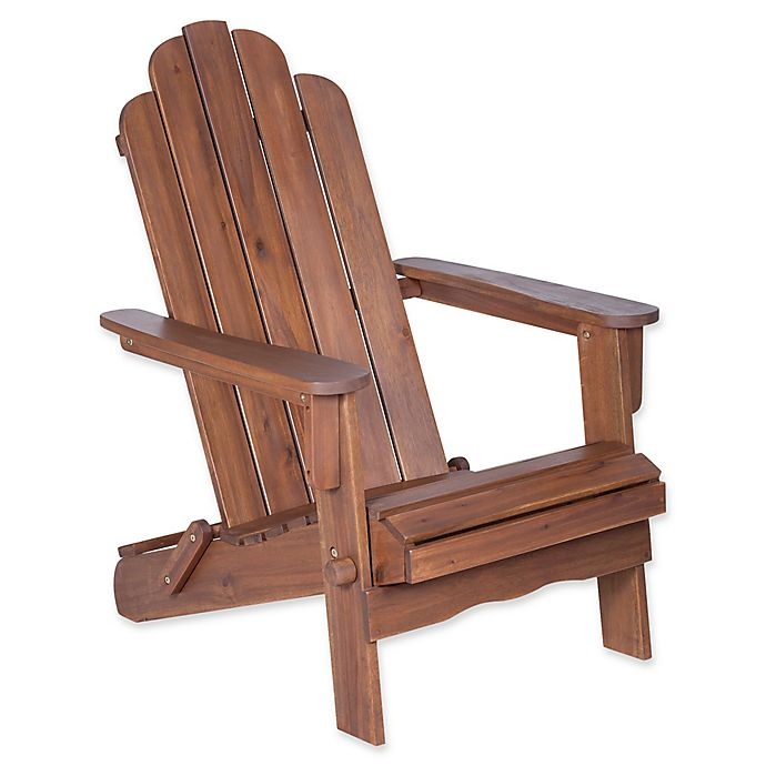 slide 1 of 10, Forest Gate Eagleton Acacia Folding Adirondack Chair - Dark Brown, 1 ct