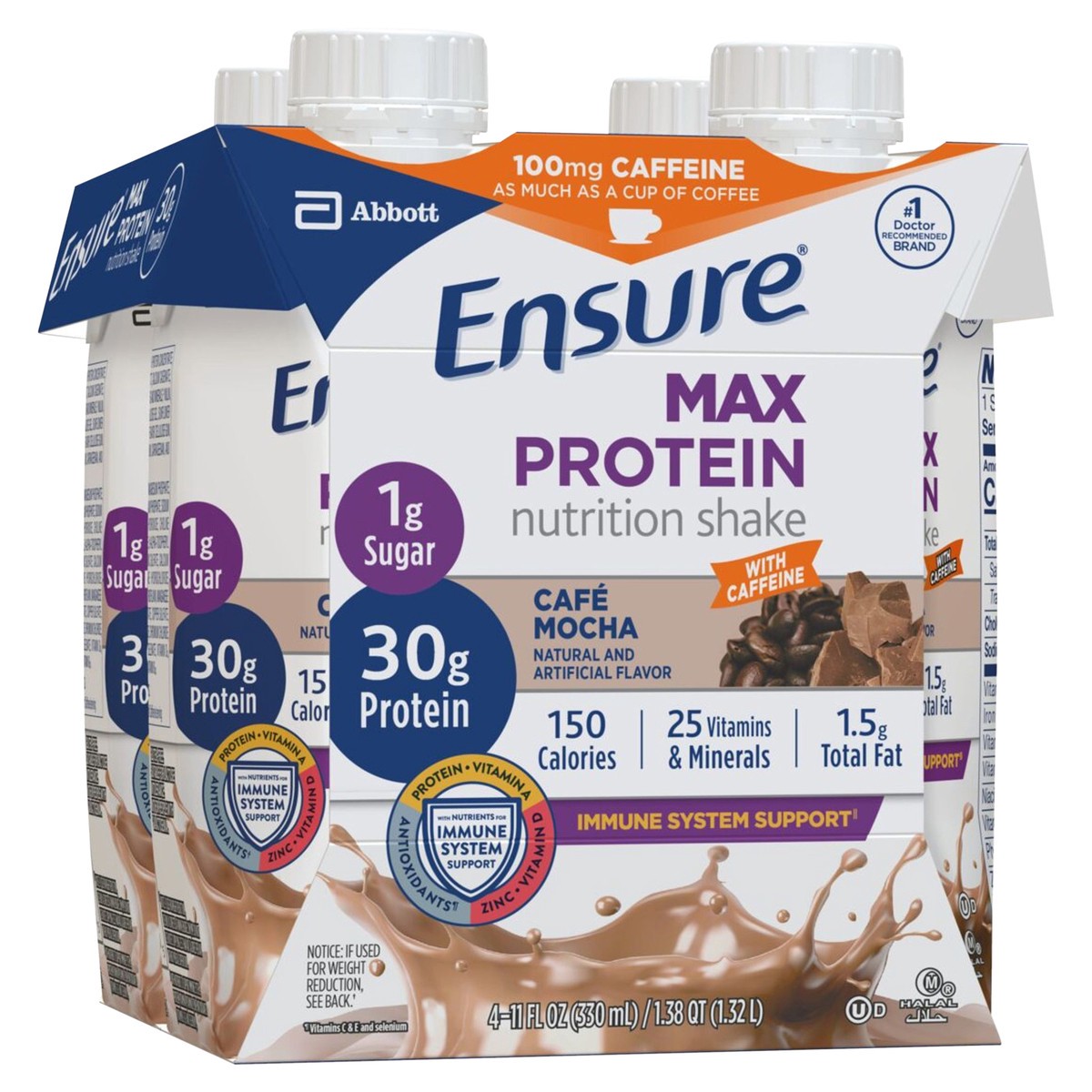 slide 5 of 5, Ensure Max Protein Cafe Mocha Nutrition Shake - 4 ct, 4 ct