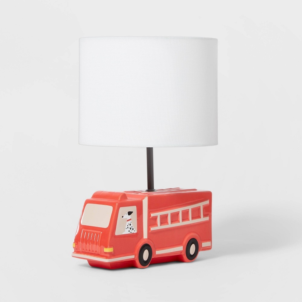 slide 3 of 6, Fire Truck Figural Lamp (Includes LED Light Bulb) Red - Pillowfort, 1 ct