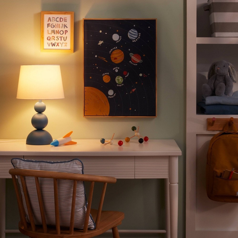 slide 3 of 5, Modern Ball Table Lamp (Includes LED Light Bulb) Blue - Pillowfort, 1 ct