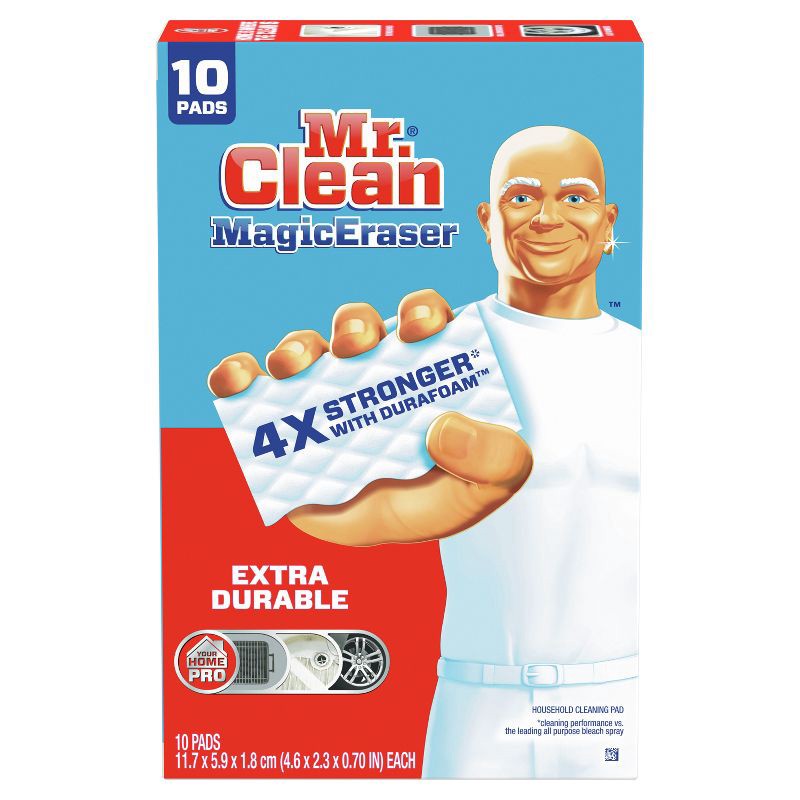 slide 9 of 9, Mr. Clean Extra Durable Scrub Magic Eraser Sponges - 10ct, 10 ct