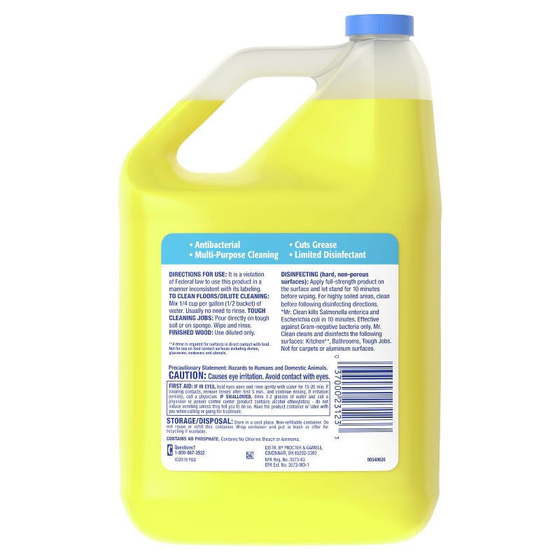 slide 9 of 11, Mr. Clean Summer Citrus Scent Antibacterial Multi Surface All Purpose Cleaner - 128 fl oz, 128 fl oz