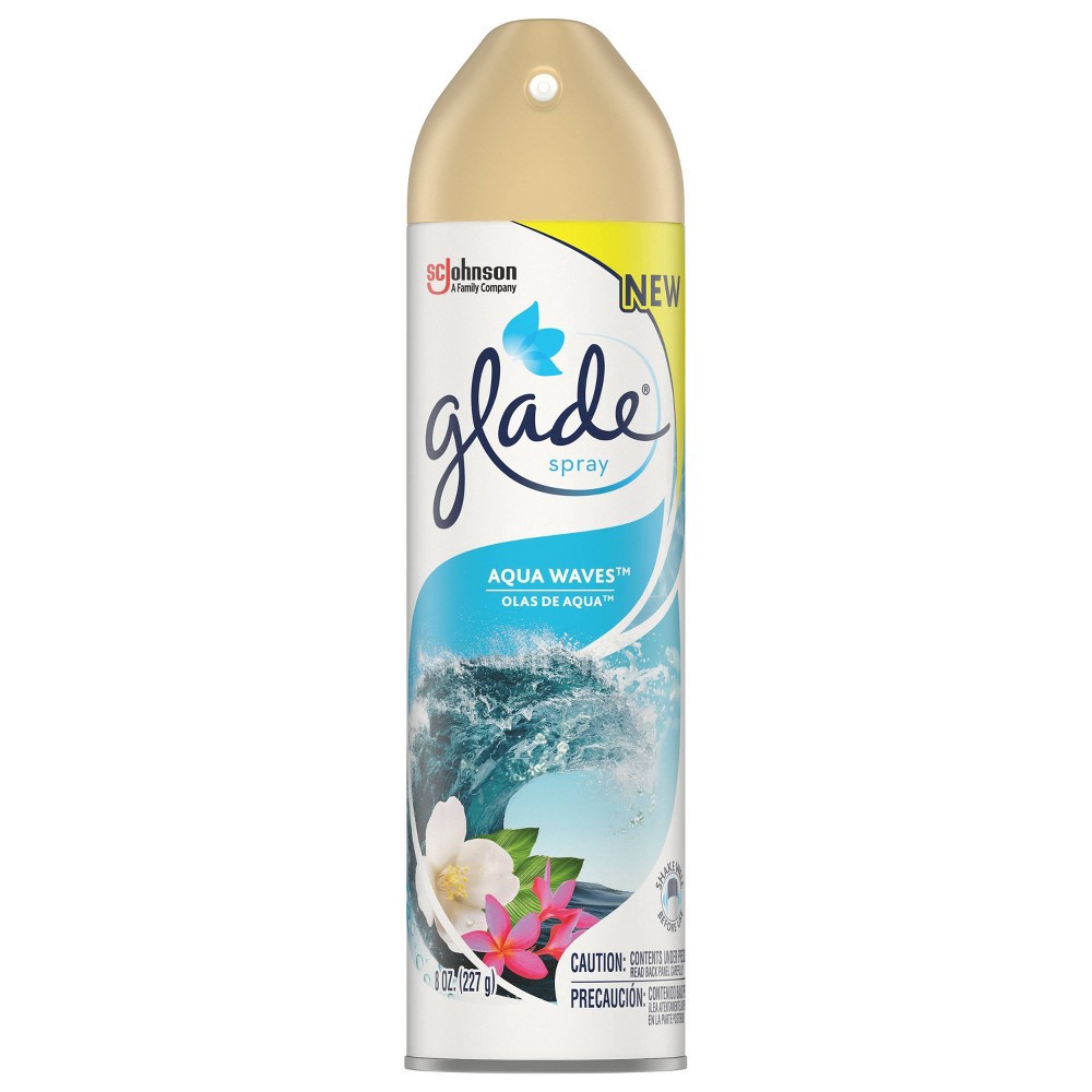 slide 5 of 7, Glade Aerosol Room Spray Air Freshener Aqua Waves - 8oz, 8 oz