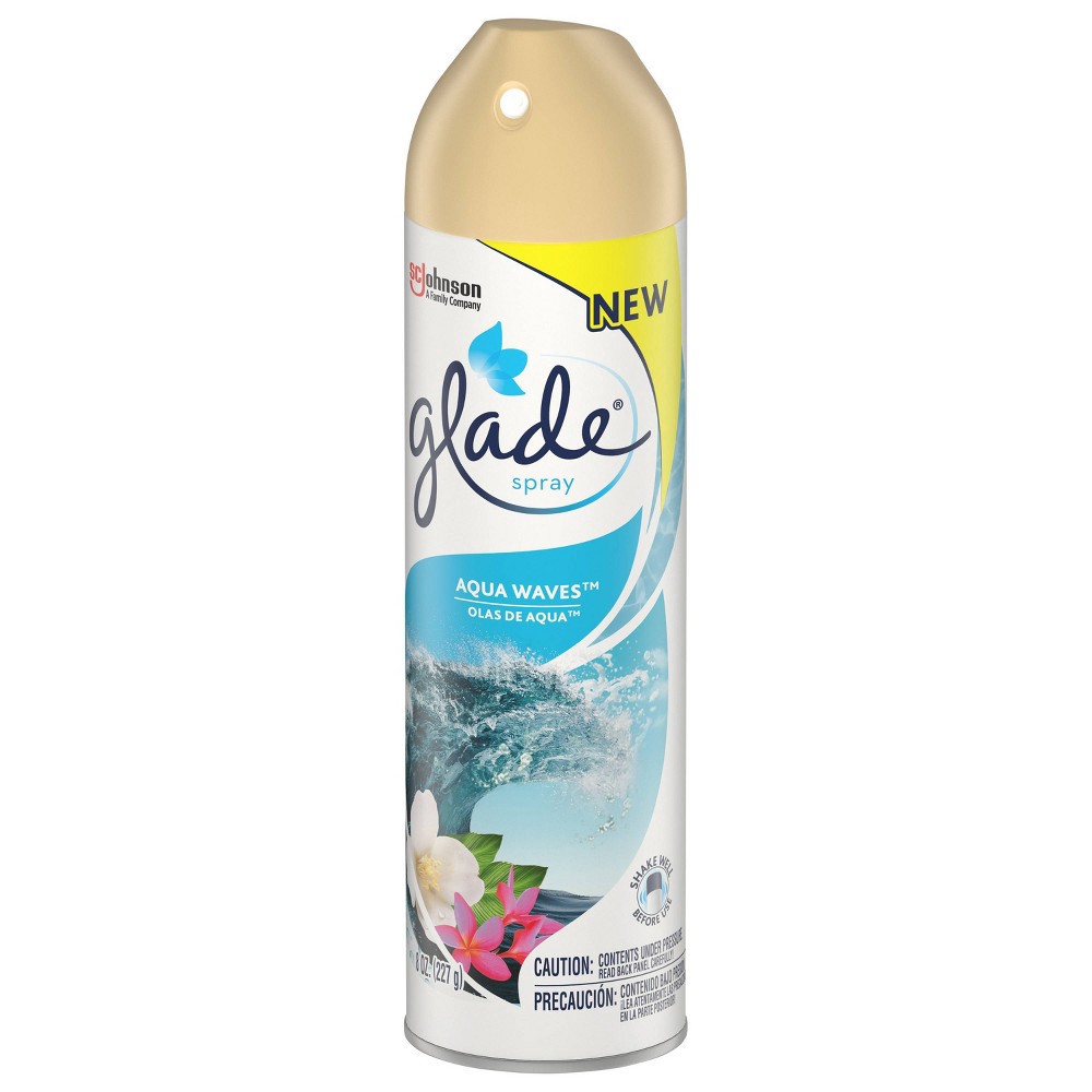 slide 6 of 7, Glade Aerosol Room Spray Air Freshener Aqua Waves - 8oz, 8 oz