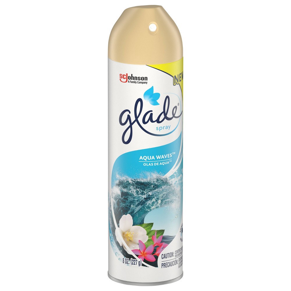 slide 4 of 7, Glade Aerosol Room Spray Air Freshener Aqua Waves - 8oz, 8 oz