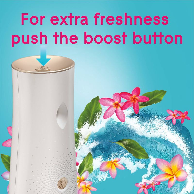 slide 9 of 14, Glade Automatic Air Freshener Spray Dispenser Battery-Operated with Refill - Aqua Waves - 6.2oz, 6.2 oz
